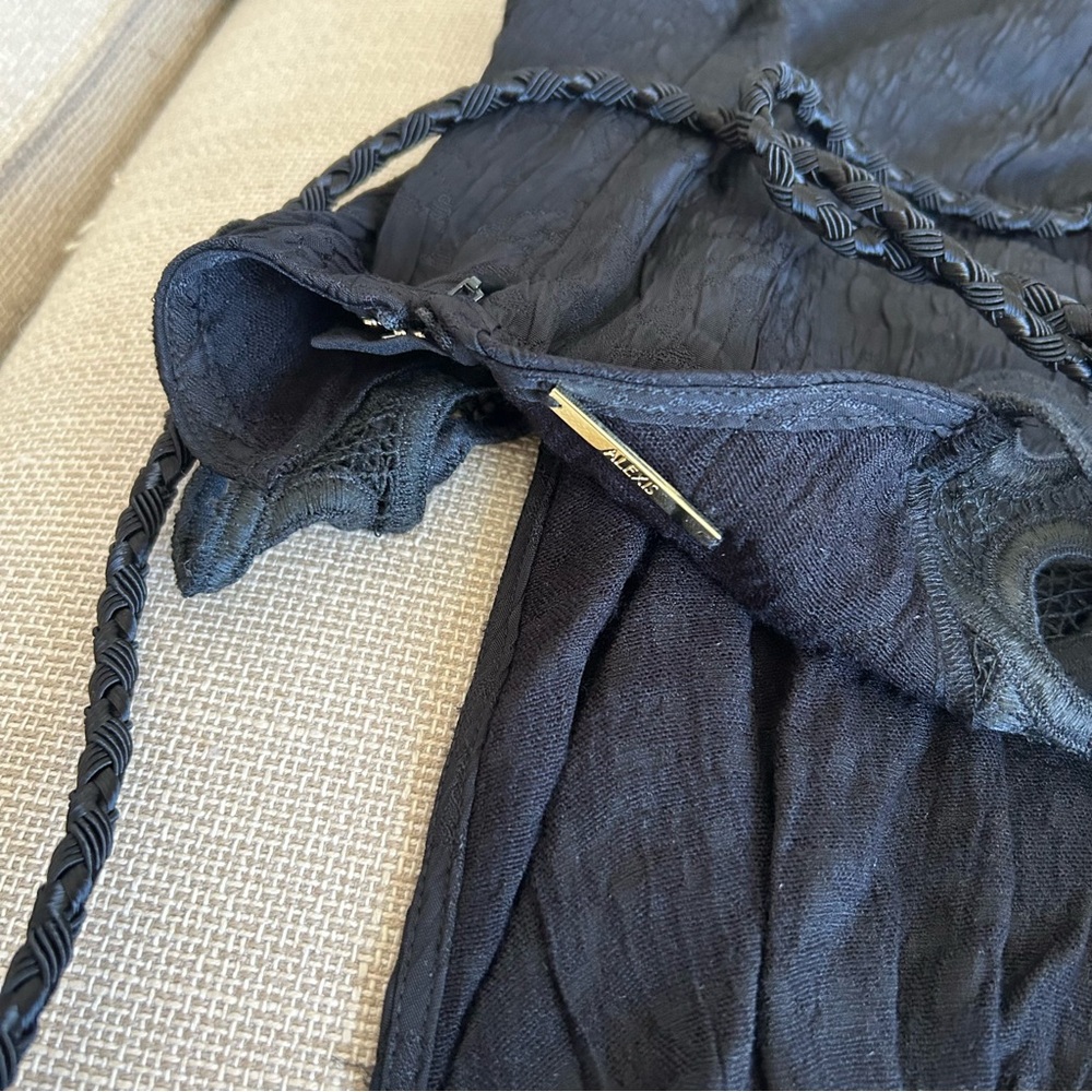 BEST Alexis Chelsea Maxi Dress Gown - Black Noir Party Vacation Cocktail - Picture 9 of 12
